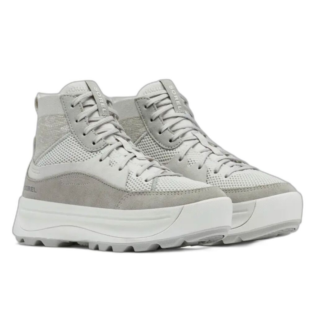 Sorel ONA 503 Mid Platform Sneakers Grey Moonstone Dove Size 8